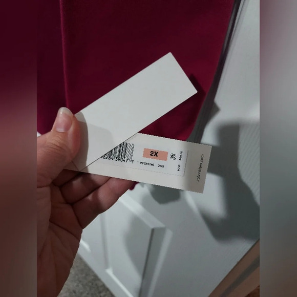 NWT Calvin Klein Performance Pink Terry Cozy Sweatshirt in Size 2X - Picture 9 of 11